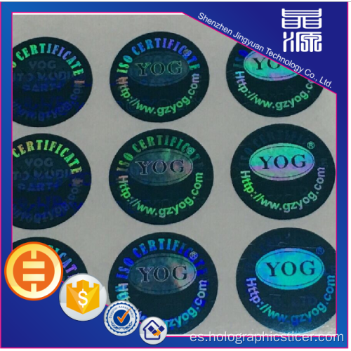 Etiqueta de seguridad PET 3D Hologram Sticker